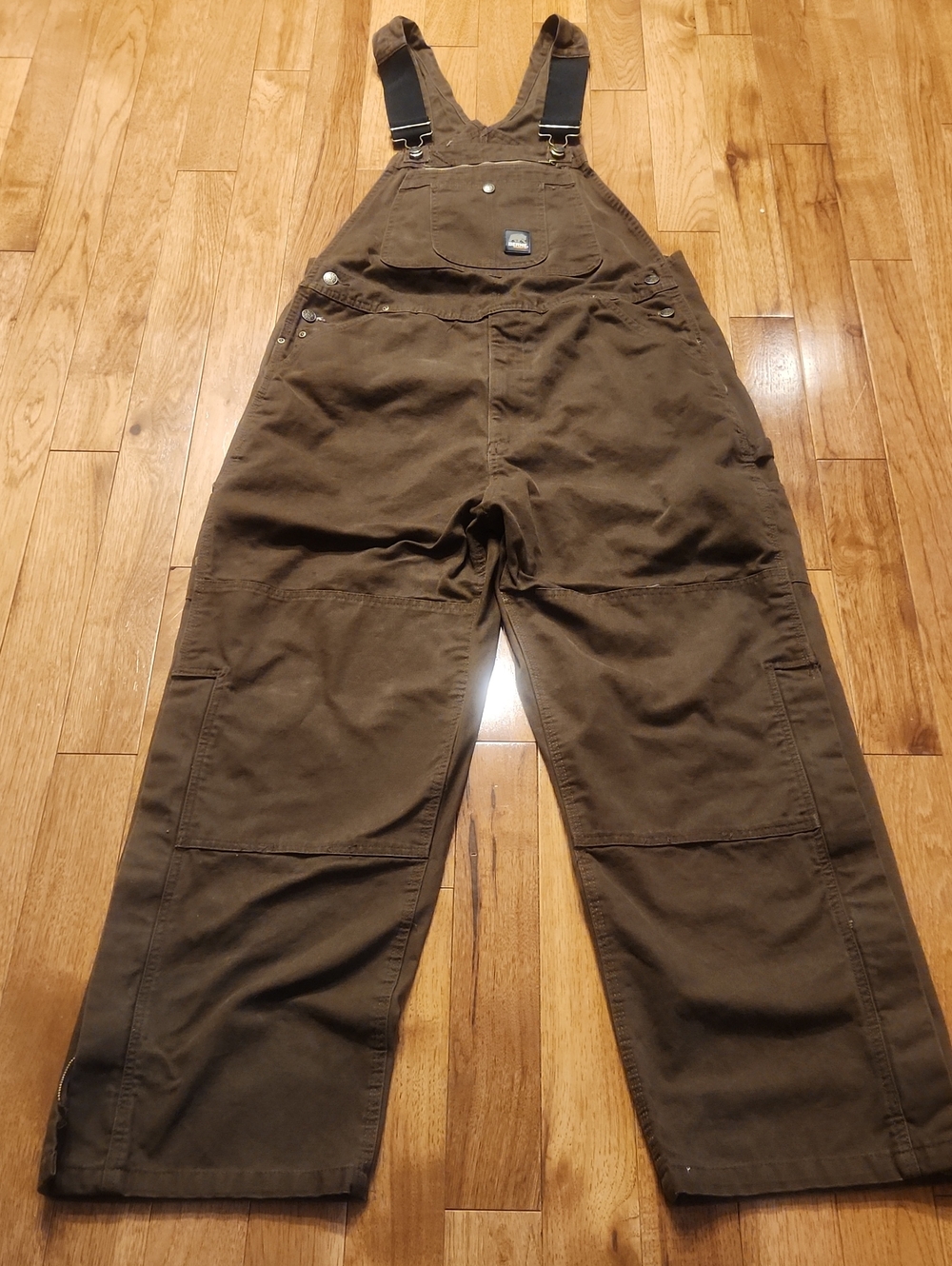Men’s Berne insulated work bib overalls in brown 100% cotton Size 38 X 32